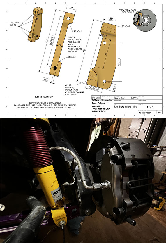 CRX Performance Brake Adapter